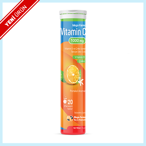 Vitamin C 1000 mg 20 efervesan tablet